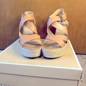 Selling Micheal Kors nude wedges. Worn about 10 times but for long periods.